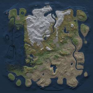 Thumbnail Rust Map: Procedural Map, Size: 4500, Seed: 20250703, 17 Monuments