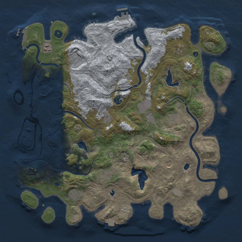 Rust Map: Procedural Map, Size: 4500, Seed: 20250703, 17 Monuments