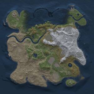 Thumbnail Rust Map: Procedural Map, Size: 3500, Seed: 1512722812, 15 Monuments