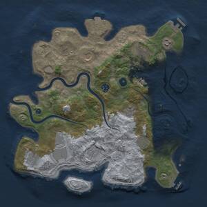 Thumbnail Rust Map: Procedural Map, Size: 3750, Seed: 1633465473, 16 Monuments