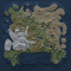 Thumbnail Rust Map: Procedural Map, Size: 4500, Seed: 952427970, 17 Monuments
