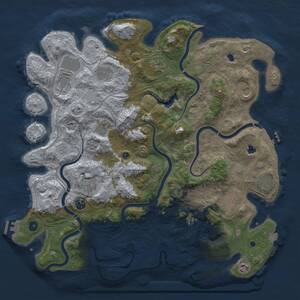 Thumbnail Rust Map: Procedural Map, Size: 4500, Seed: 666875952, 17 Monuments