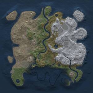 Thumbnail Rust Map: Procedural Map, Size: 3500, Seed: 249231384, 12 Monuments