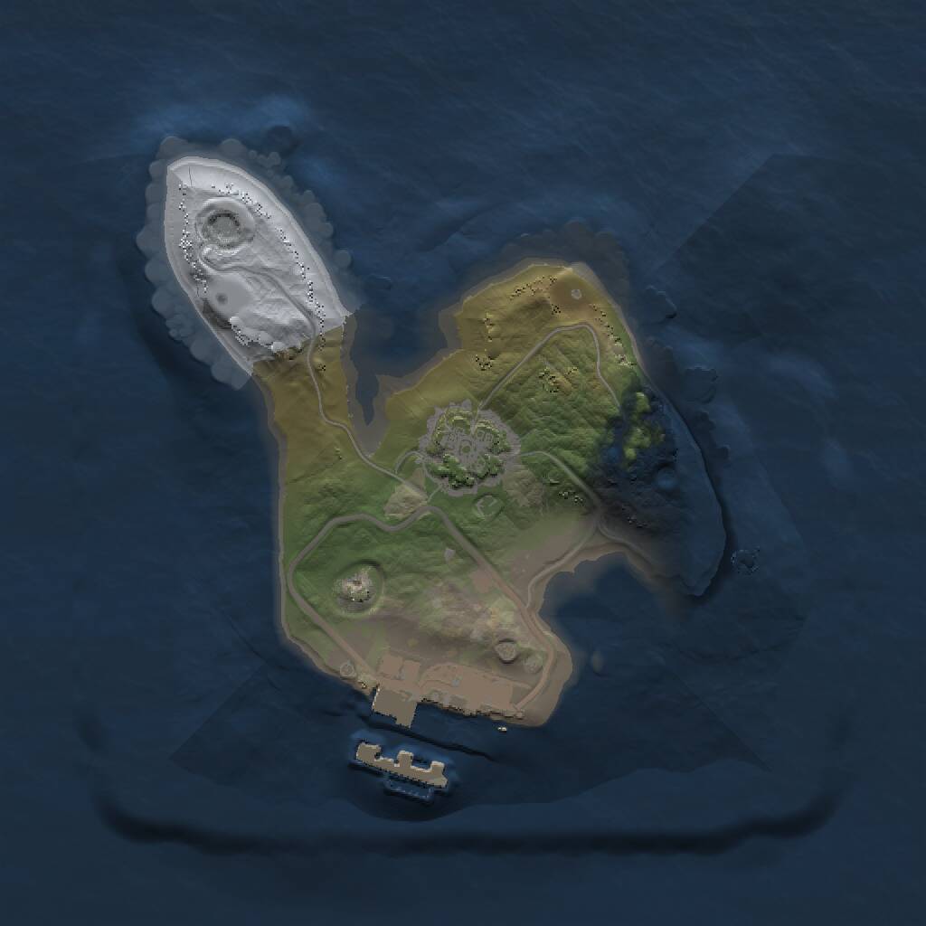 Rust Map: Procedural Map, Size: 1500, Seed: 88773344, 3 Monuments