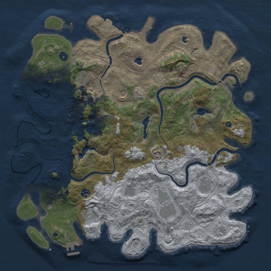 Rust Map: Procedural Map, Size: 4500, Seed: 1604241606, 16 Monuments