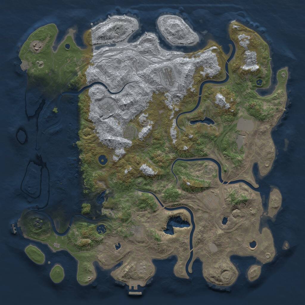 Rust Map: Procedural Map, Size: 4850, Seed: 20250703, 17 Monuments
