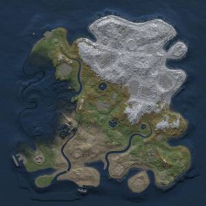 Thumbnail Rust Map: Procedural Map, Size: 3800, Seed: 34565, 16 Monuments