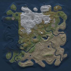 Thumbnail Rust Map: Procedural Map, Size: 4500, Seed: 915232474, 17 Monuments