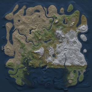 Thumbnail Rust Map: Procedural Map, Size: 5000, Seed: 648264, 16 Monuments