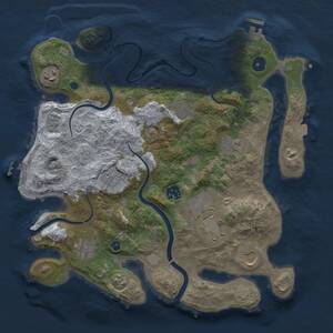Thumbnail Rust Map: Procedural Map, Size: 3500, Seed: 2011591802, 15 Monuments