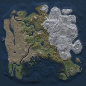 Thumbnail Rust Map: Procedural Map, Size: 4250, Seed: 1753329544, 17 Monuments