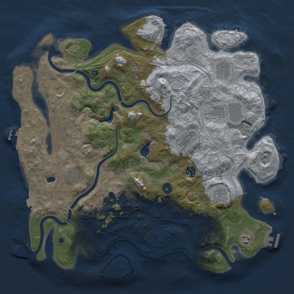 Rust Map: Procedural Map, Size: 4250, Seed: 1753329544, 17 Monuments