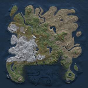 Thumbnail Rust Map: Procedural Map, Size: 4250, Seed: 1373443842, 17 Monuments