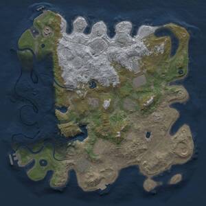 Thumbnail Rust Map: Procedural Map, Size: 4000, Seed: 1746995277, 17 Monuments