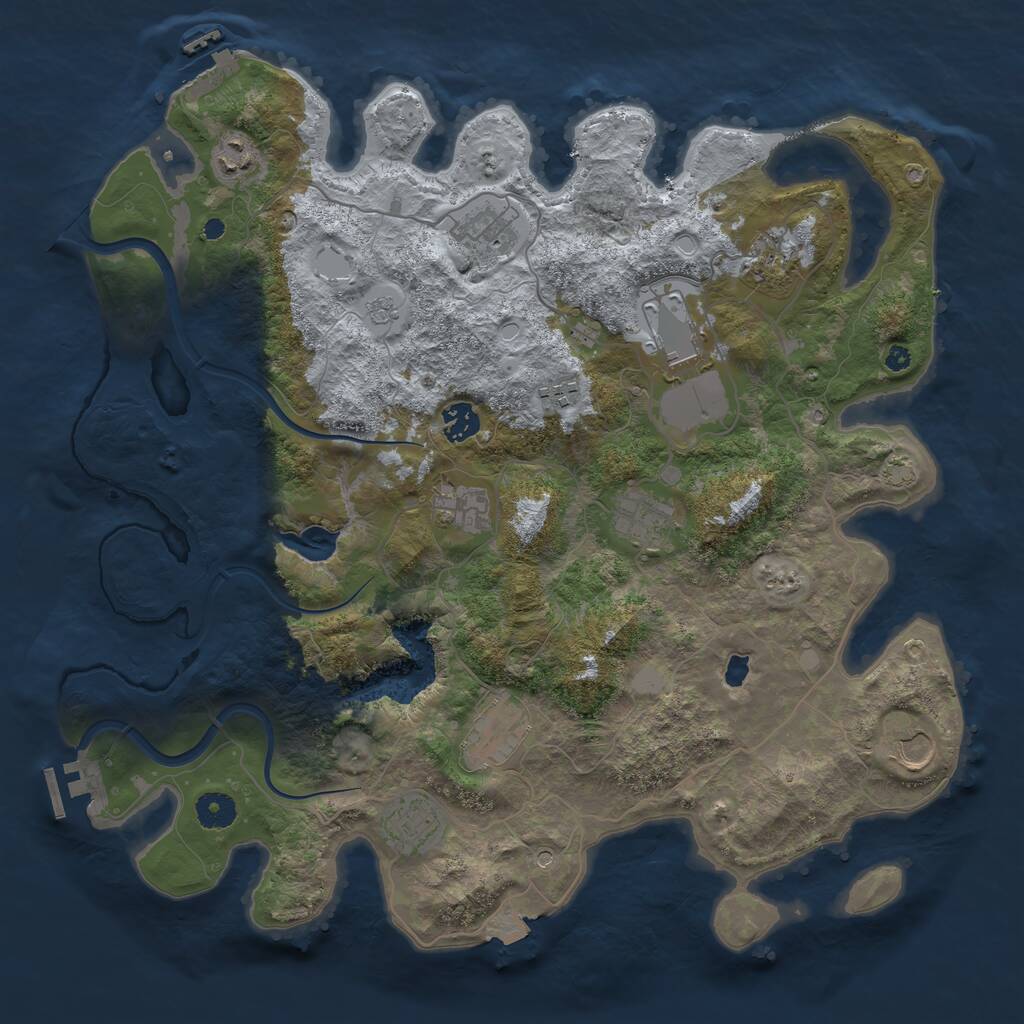 Rust Map: Procedural Map, Size: 4000, Seed: 1746995277, 17 Monuments