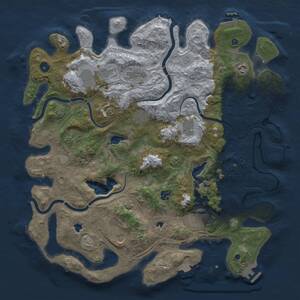 Thumbnail Rust Map: Procedural Map, Size: 4500, Seed: 376410116, 16 Monuments