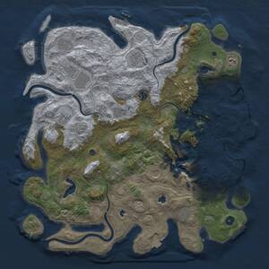 Thumbnail Rust Map: Procedural Map, Size: 4500, Seed: 181162531, 16 Monuments