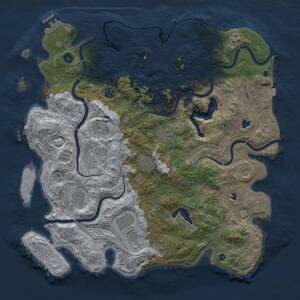 Thumbnail Rust Map: Procedural Map, Size: 4500, Seed: 1597271411, 16 Monuments