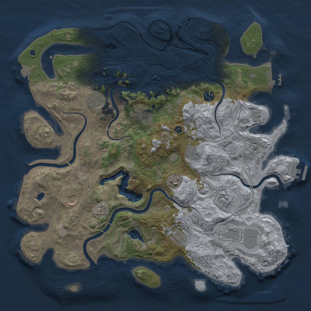 Rust Map: Procedural Map, Size: 4250, Seed: 1349694565, 16 Monuments