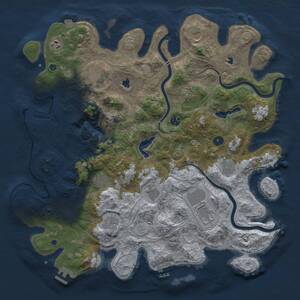 Thumbnail Rust Map: Procedural Map, Size: 4500, Seed: 1724045047, 17 Monuments