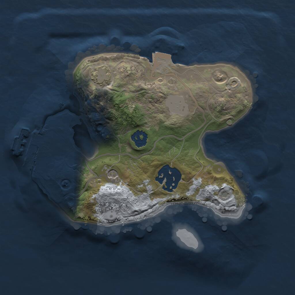 Rust Map: Procedural Map, Size: 1800, Seed: 1441230299, 5 Monuments