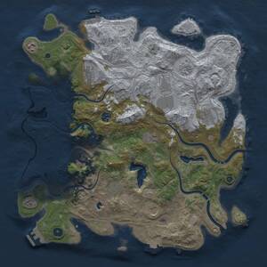 Thumbnail Rust Map: Procedural Map, Size: 4250, Seed: 1270784748, 17 Monuments
