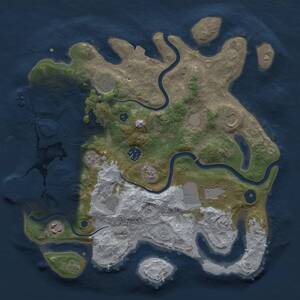 Thumbnail Rust Map: Procedural Map, Size: 3500, Seed: 85688908, 13 Monuments