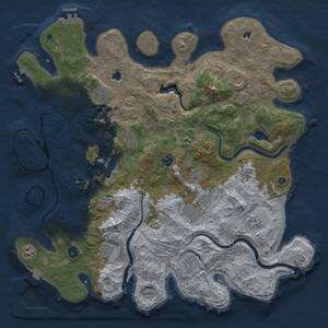 Thumbnail Rust Map: Procedural Map, Size: 4500, Seed: 238737727, 17 Monuments