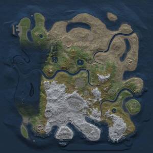 Thumbnail Rust Map: Procedural Map, Size: 3500, Seed: 763727258, 12 Monuments