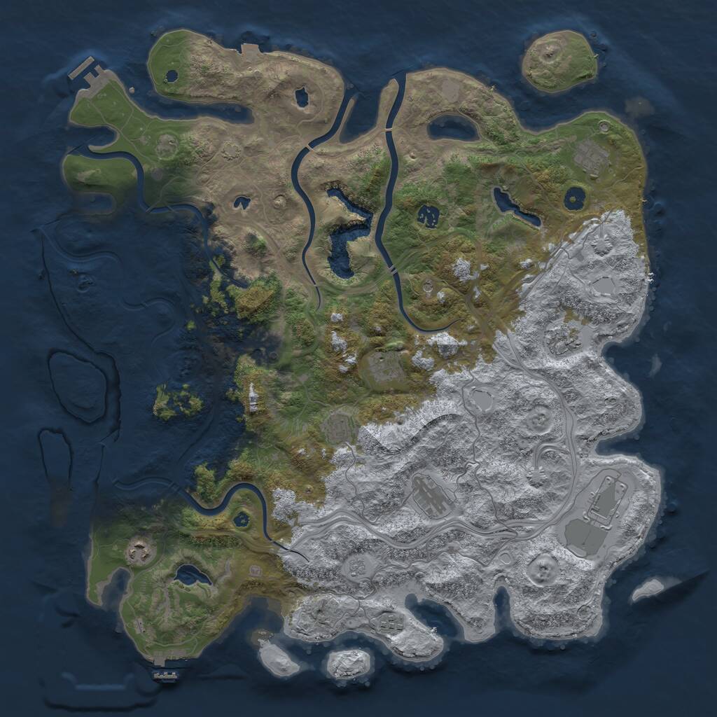 Rust Map: Procedural Map, Size: 4786, Seed: 7107975, 16 Monuments