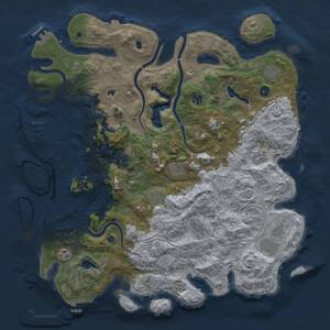Thumbnail Rust Map: Procedural Map, Size: 4786, Seed: 7107975, 16 Monuments