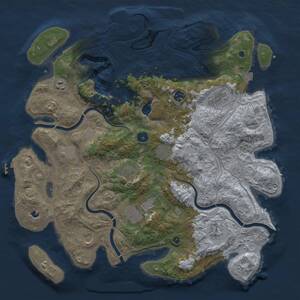 Thumbnail Rust Map: Procedural Map, Size: 4250, Seed: 777685135, 16 Monuments