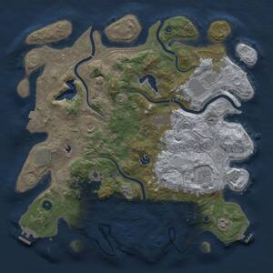 Thumbnail Rust Map: Procedural Map, Size: 4250, Seed: 242863129, 15 Monuments