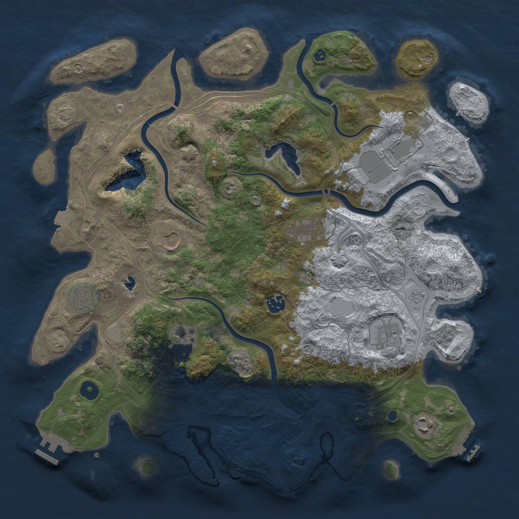 Rust Map: Procedural Map, Size: 4250, Seed: 242863129, 15 Monuments