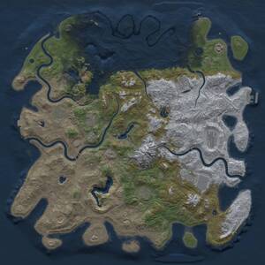 Thumbnail Rust Map: Procedural Map, Size: 5000, Seed: 20250602, 17 Monuments