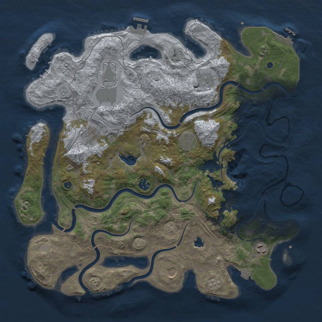 Rust Map: Procedural Map, Size: 4250, Seed: 1579846525, 14 Monuments