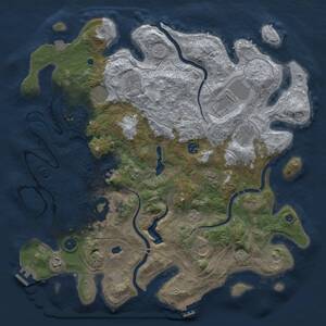 Thumbnail Rust Map: Procedural Map, Size: 4250, Seed: 1031143733, 16 Monuments