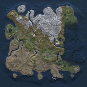 Thumbnail Rust Map: Procedural Map, Size: 4000, Seed: 81398901, 15 Monuments