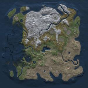 Thumbnail Rust Map: Procedural Map, Size: 4500, Seed: 2131456785, 17 Monuments
