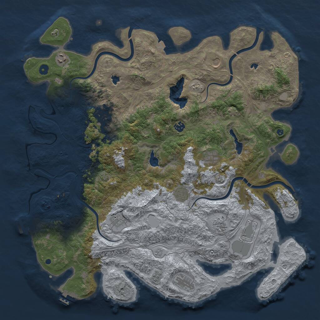 Rust Map: Procedural Map, Size: 4750, Seed: 720251, 17 Monuments