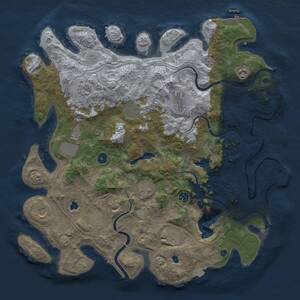 Thumbnail Rust Map: Procedural Map, Size: 4500, Seed: 1754348114, 17 Monuments
