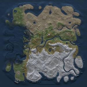 Thumbnail Rust Map: Procedural Map, Size: 4500, Seed: 414452713, 17 Monuments
