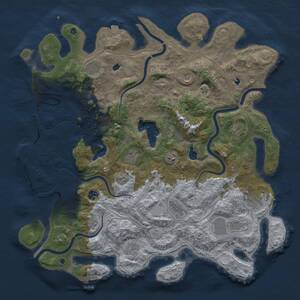 Thumbnail Rust Map: Procedural Map, Size: 4750, Seed: 1068343450, 17 Monuments