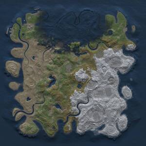Thumbnail Rust Map: Procedural Map, Size: 4500, Seed: 1694580055, 16 Monuments