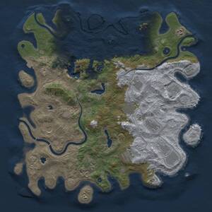 Thumbnail Rust Map: Procedural Map, Size: 4500, Seed: 1999215942, 17 Monuments