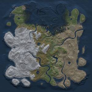 Thumbnail Rust Map: Procedural Map, Size: 4250, Seed: 2050013322, 15 Monuments