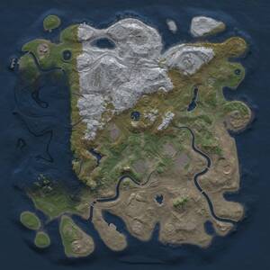 Thumbnail Rust Map: Procedural Map, Size: 4250, Seed: 193343374, 16 Monuments