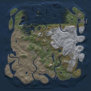 Thumbnail Rust Map: Procedural Map, Size: 4500, Seed: 1629082527, 17 Monuments