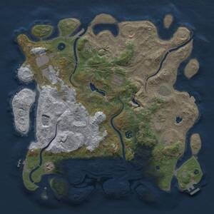 Thumbnail Rust Map: Procedural Map, Size: 4250, Seed: 1915553858, 17 Monuments