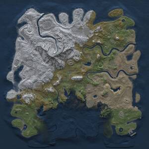 Thumbnail Rust Map: Procedural Map, Size: 5000, Seed: 354, 16 Monuments